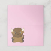 Bison Buffalo Baby shower Roze Plaatskaartje (Buitenkant ongevouwen)