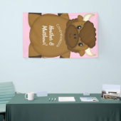 Bison Buffalo Baby shower Roze Spandoek (Beurs)
