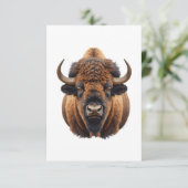 Bison / Buffalo Bedankkaart (Staand voorkant)