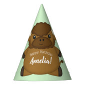 Bison Buffalo Birthday Party Green Feesthoedjes (Voorkant)