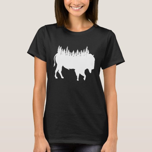 Bison Buffalo Buffalo National Park Natural Americ T-shirt (Voorkant)