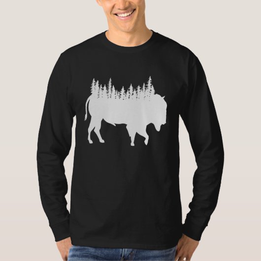 Bison Buffalo Buffalo National Park Natural Americ T-shirt (Voorkant)