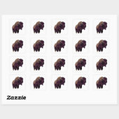Bison Buffalo Card Vierkante Sticker (Vel)