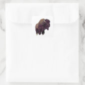 Bison Buffalo Card Vierkante Sticker (Tas)