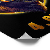 Bison Buffalo Dragen Gles Solar 2024 Eclipse Poster (Hoek)