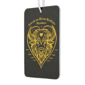 Bison Buffalo Illustratie in Heart Shape Design Luchtverfrisser (Links)