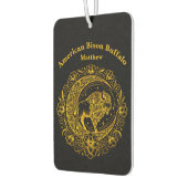 Bison Buffalo in een ingewikkeld bloemmotief Luchtverfrisser (Links)