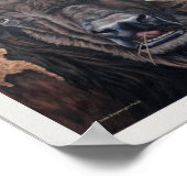 Bison Buffalo Koe eet op Tan Poster (Hoek)