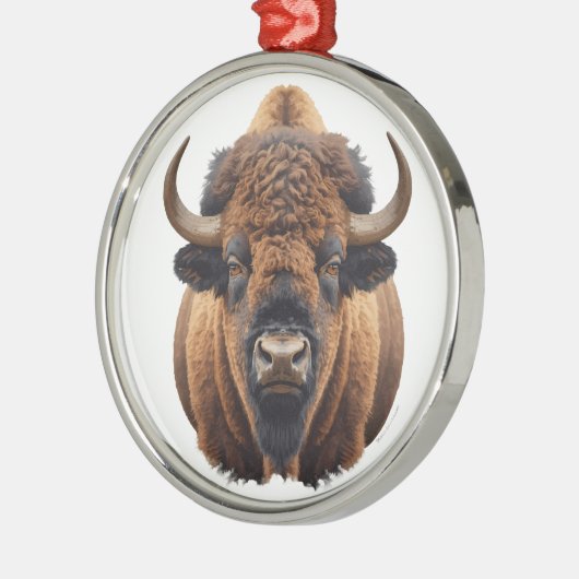 Bison / Buffalo Metalen Ornament (Links)