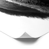 Bison Buffalo Modern Portret zwart wit Poster (Hoek)