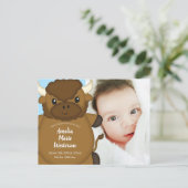 Bison Buffalo Nieuwe Baby Aankondiging Briefkaart (Staand voorkant)