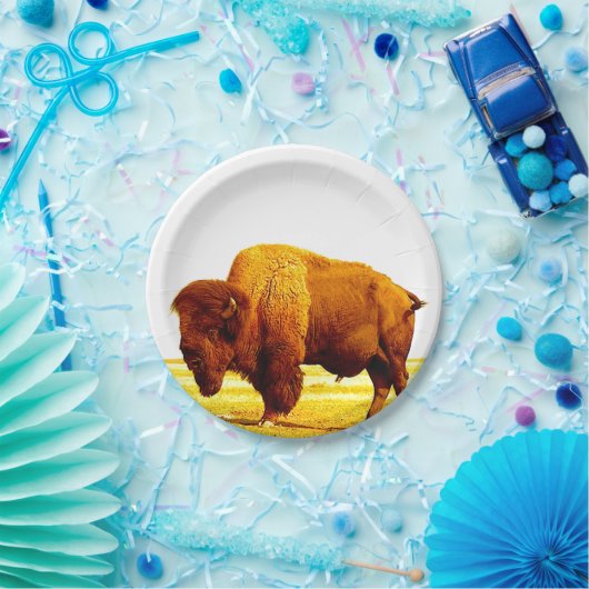 Bison/Buffalo Papieren Bordje (Feest)