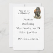 Bison Buffalo Party Nodig uit om aan te passen Kaart (Achterkant)