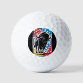 Bison - Buffalo Pop Art Golfballen (Voorkant)