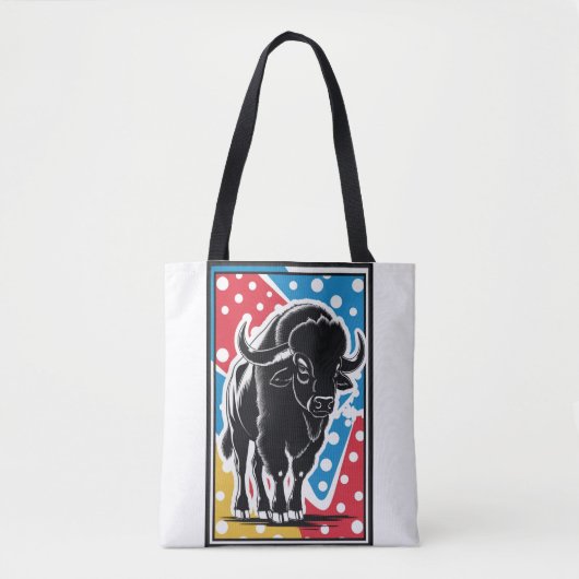 Bison - Buffalo Pop Art Tote Bag (Voorkant)