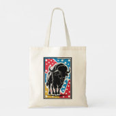 Bison - Buffalo Pop Art Tote Bag (Achterkant)