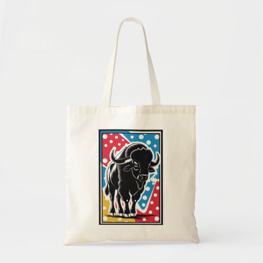 Bison - Buffalo Pop Art Tote Bag (Voorkant)