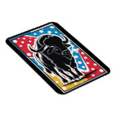 Bison - Buffalo Pop Art Vintage Retro Magneet (Rechterzijde)