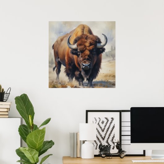 Bison/Buffalo Poster (Thuiskantoor)