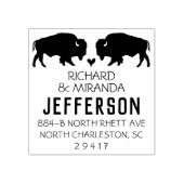 Bison Buffalo retouradres Stempel Trouwdieren (Afrduk)