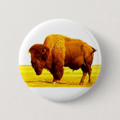 Bison/Buffalo Ronde Button 5,7 Cm (Voorkant)