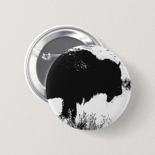 Bison - Buffalo Ronde Button 5,7 Cm (Voorkant /achterkant)