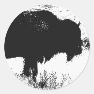 Bison - Buffalo Ronde Sticker