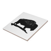 Bison Buffalo Silhouette Tegel Tegeltje (Zijkant)