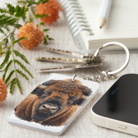 Bison / Buffalo Sleutelhanger (Voorkant Rechts)