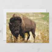 Bison / Buffalo uitnodiging (Voorkant)
