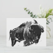 Bison / Buffalo uitnodiging - Buffalo nodigt uit (Staand voorkant)