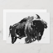 Bison / Buffalo uitnodiging - Buffalo nodigt uit (Voorkant / Achterkant)
