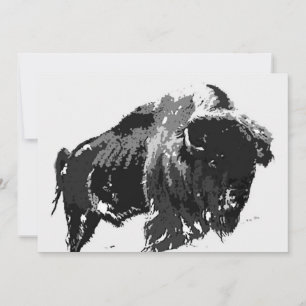Bison / Buffalo uitnodiging - Buffalo nodigt uit