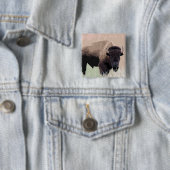 Bison/Buffalo Vierkante Button 5,1 Cm (In situ)