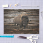 Bison Buffalo Wood Achtergrond Tissuepapier (Craft)