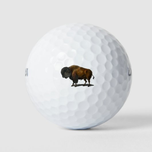 bison-buffelillustratie golfballen (Voorkant)