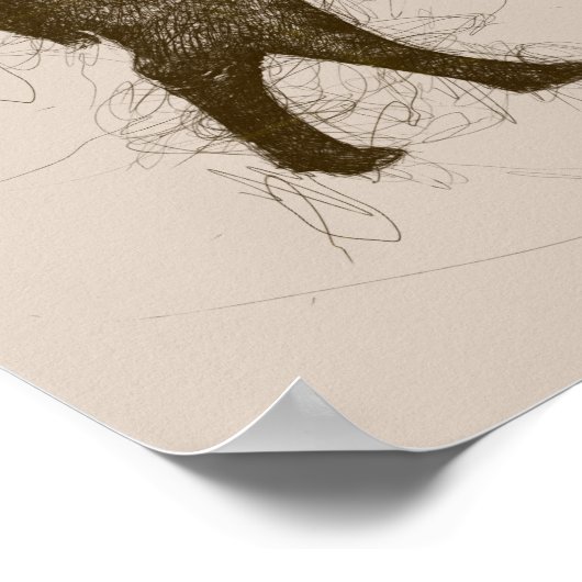 Bison Bull Ballpoint Pen Poster (Hoek)