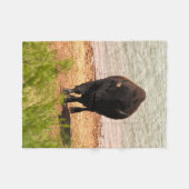 Bison By The Water Fleece Deken (Voorkant (Horizontaal))
