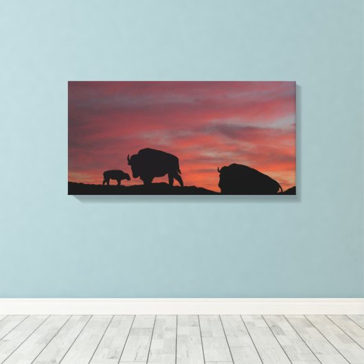 Bison Canvas Afdruk (Insitu (Houten vloer))
