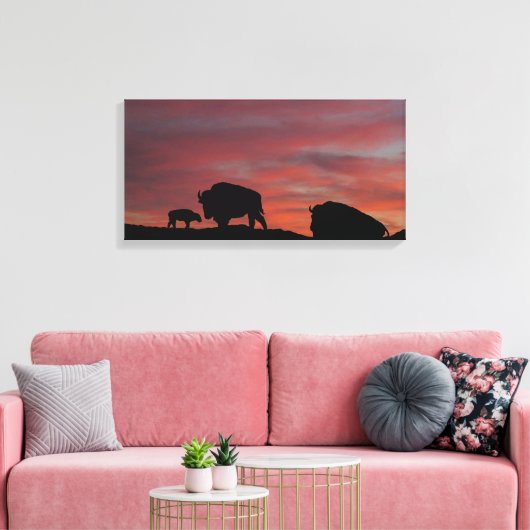 Bison Canvas Afdruk (Insitu (Woonkamer))