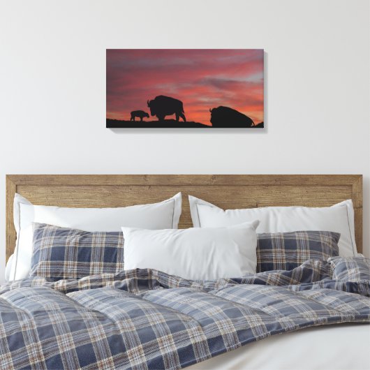 Bison Canvas Afdruk (Insitu (Slaapkamer))