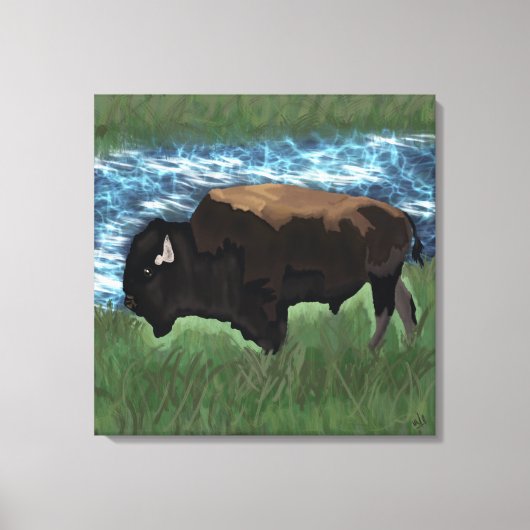 Bison Canvas Afdruk (Voorkant)