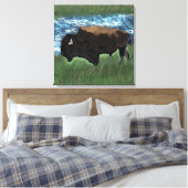 Bison Canvas Afdruk (Insitu (Slaapkamer))