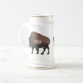 Bison cartoon afbeelding bierpul (Voorkant links)