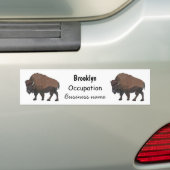 Bison cartoon afbeelding bumpersticker (Op auto)