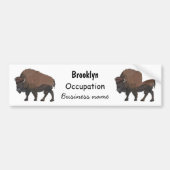 Bison cartoon afbeelding bumpersticker (Voorkant)