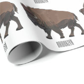 Bison cartoon afbeelding cadeaupapier (Rol Hoek)