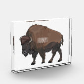 Bison cartoon afbeelding fotoblokken (Links)