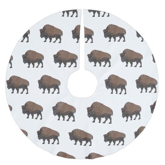 Bison cartoon afbeelding kerstboom rok (Voorkant)