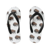 Bison cartoon afbeelding kinder teenslippers (Voetbed)